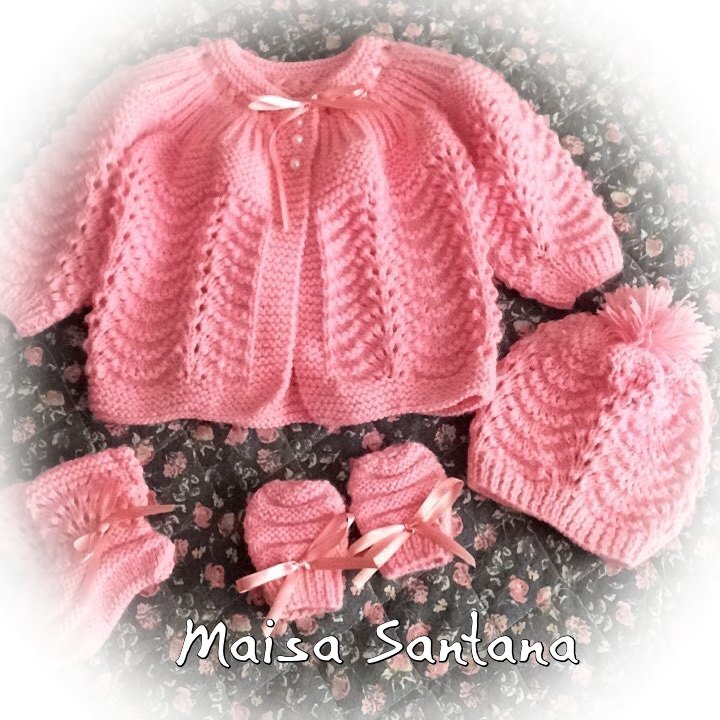 Conjunto de tricô para bebê