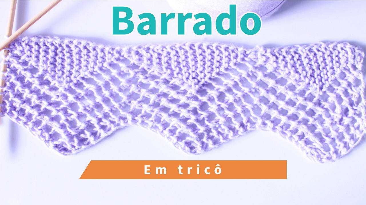 Barrado em tricô para mantas