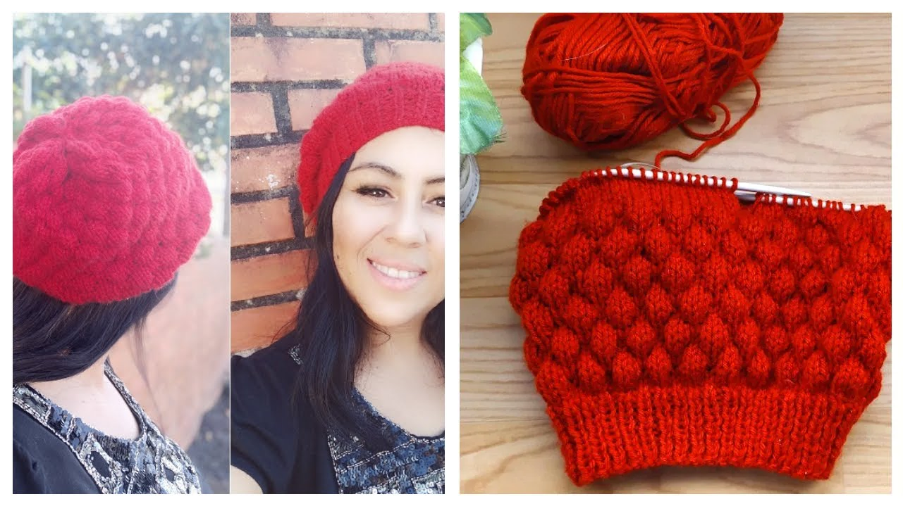 Gorro gomos de tricô Lindo/ Postagem de 19 de abril /2020